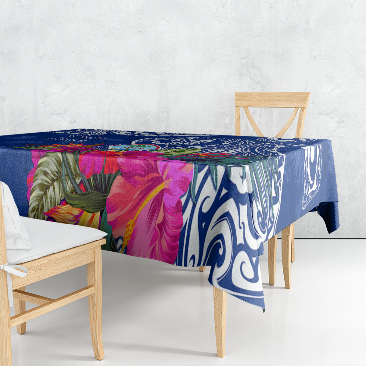 Hafa Adai Guam History and Chamorro Heritage Day Tablecloth Blue Latte Stone LT05 - Polynesian Pride
