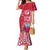 Personalised Hafa Adai Guam History and Chamorro Heritage Day Family Matching Mermaid Dress and Hawaiian Shirt Red Latte Stone LT05 Mom's Dress Red - Polynesian Pride