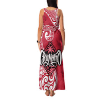 Personalised Hafa Adai Guam History and Chamorro Heritage Day Family Matching Tank Maxi Dress and Hawaiian Shirt Red Latte Stone LT05 - Polynesian Pride