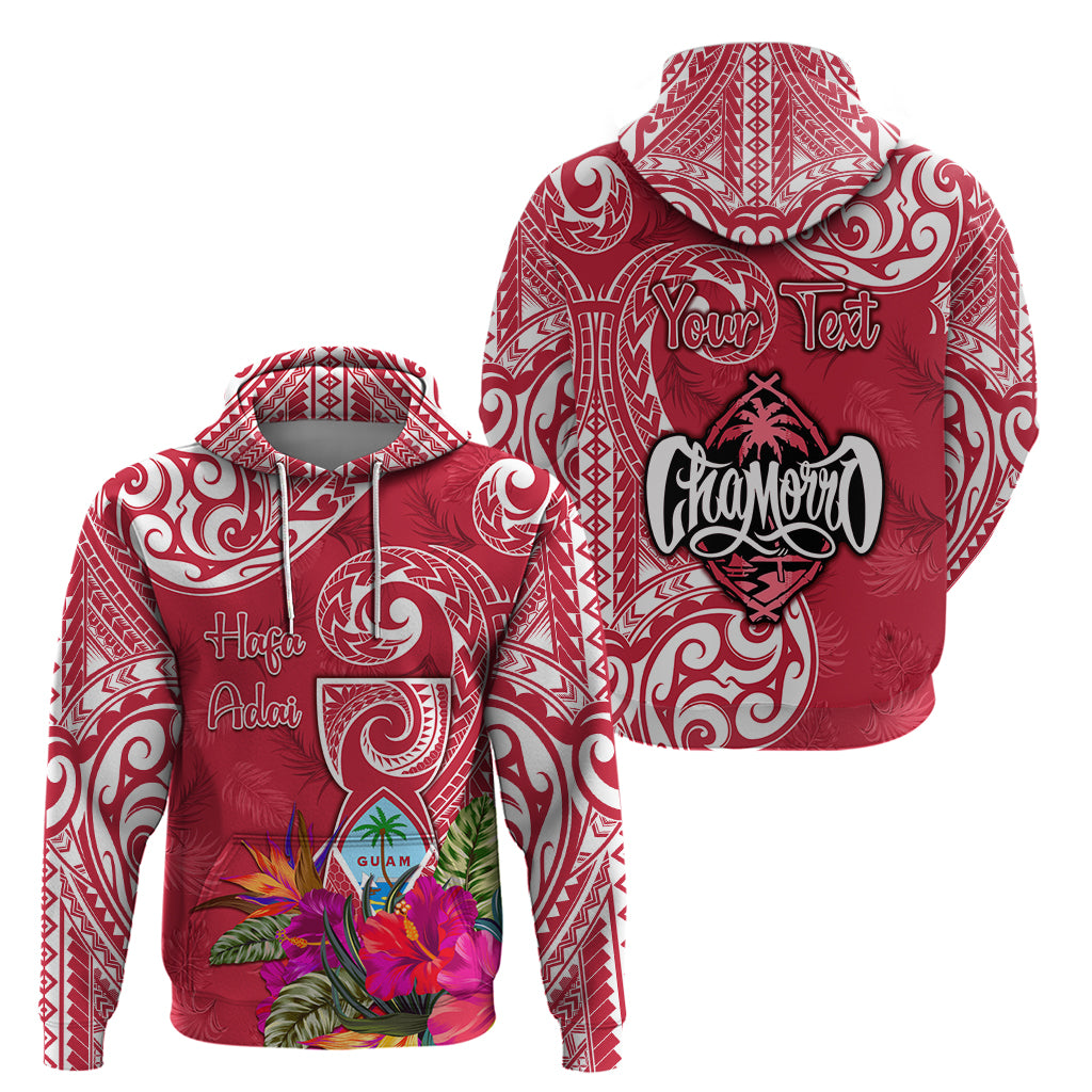 Personalised Hafa Adai Guam History and Chamorro Heritage Day Zip Hoodie Red Latte Stone LT05 - Polynesian Pride