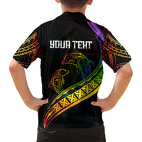 Personalised LGBT History Month Family Matching Tank Maxi Dress and Hawaiian Shirt Proud And Happy Polynesian Dolphin LT05 - Polynesian Pride