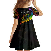 Personalised LGBT History Month Family Matching Tank Maxi Dress and Hawaiian Shirt Proud And Happy Polynesian Dolphin LT05 - Polynesian Pride