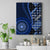 New Zealand Aotearoa Canvas Wall Art Maori Harakeke Weaving Pattern Blue LT05 Blue - Polynesian Pride