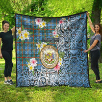 Hawaii State Quilt Tropical Flowers With Tartan Pattern LT05 - Polynesian Pride