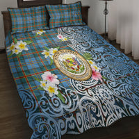 Hawaii State Quilt Bed Set Tropical Flowers With Tartan Pattern LT05 - Polynesian Pride