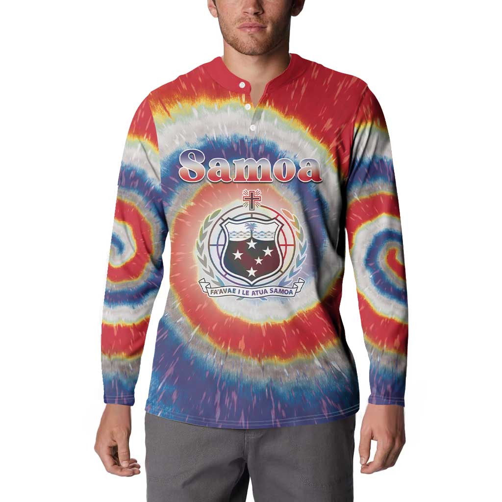 Samoa Button Sweatshirt Tie Dye Unique Style