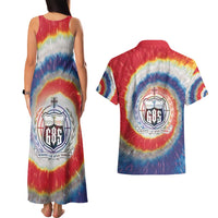 Samoa Couples Matching Tank Maxi Dress and Hawaiian Shirt Tie Dye Unique Style