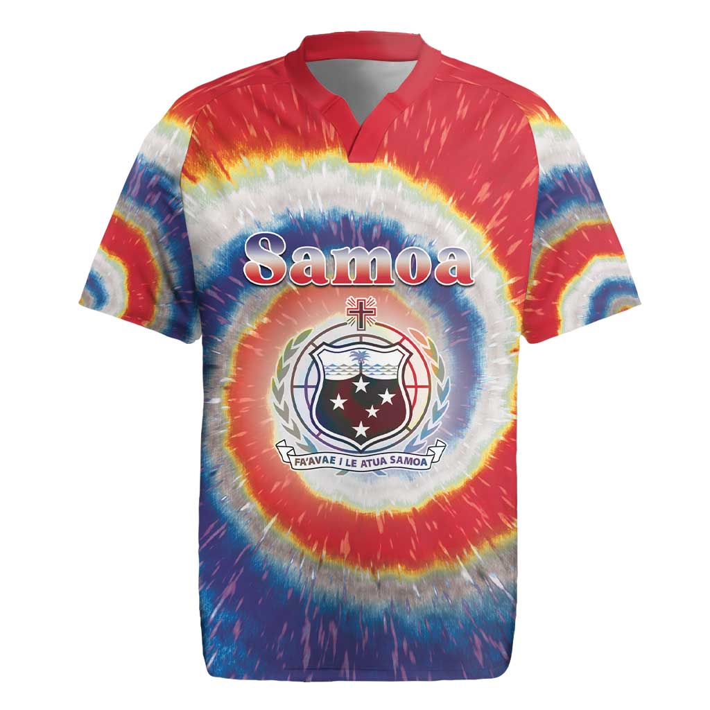 Samoa Rugby Jersey Tie Dye Unique Style