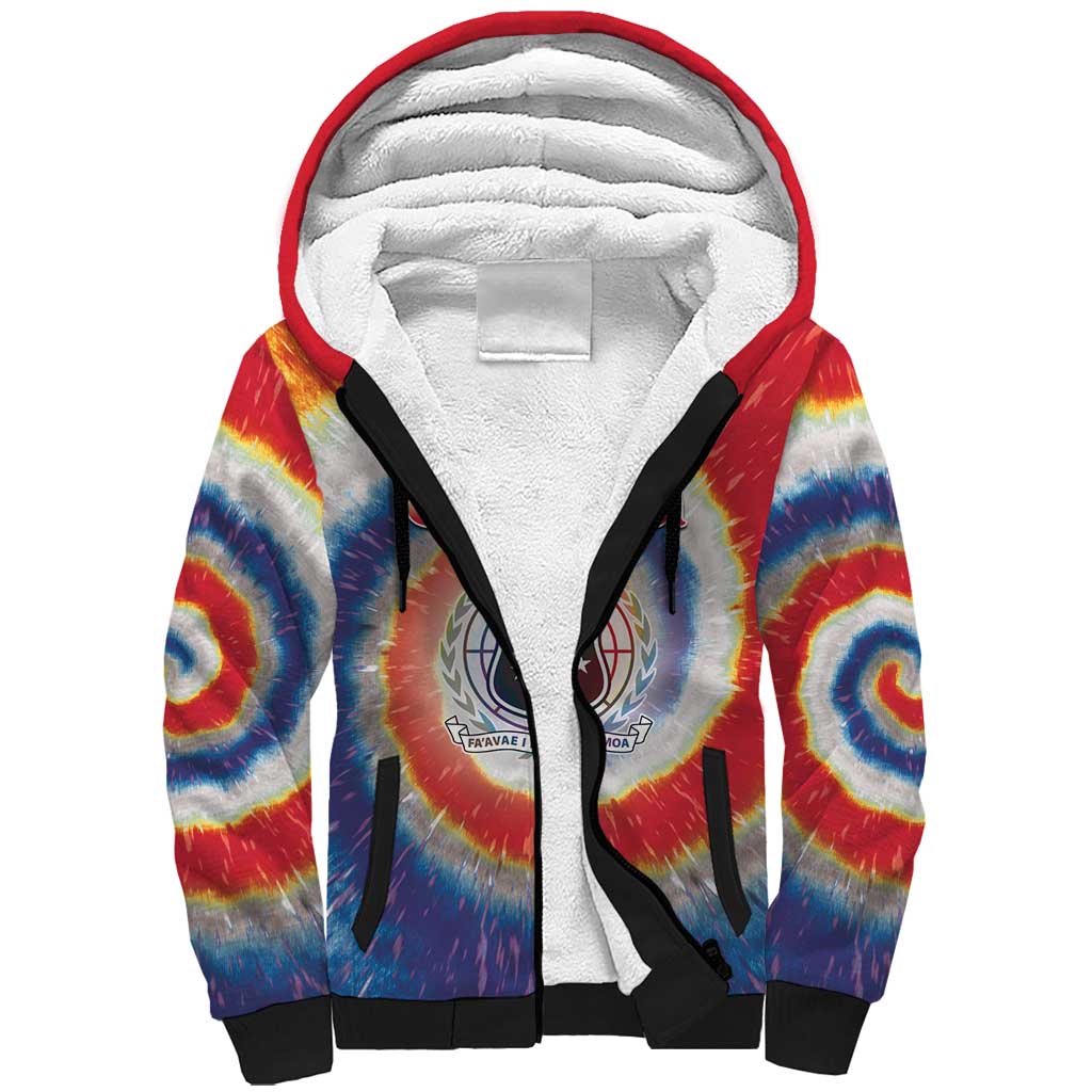 Samoa Sherpa Hoodie Tie Dye Unique Style