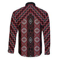 New Zealand Aotearoa Family Matching Tank Maxi Dress and Hawaiian Shirt Red Poutama With Taniko Pattern LT05