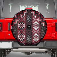 New Zealand Aotearoa Spare Tire Cover Red Poutama With Taniko Pattern LT05