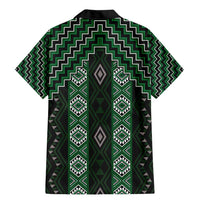 New Zealand Aotearoa Family Matching Mermaid Dress and Hawaiian Shirt Green Poutama With Taniko Pattern LT05 - Polynesian Pride
