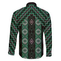 New Zealand Aotearoa Family Matching Summer Maxi Dress and Hawaiian Shirt Green Poutama With Taniko Pattern LT05 - Polynesian Pride
