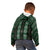 New Zealand Aotearoa Kid Hoodie Green Poutama With Taniko Pattern LT05