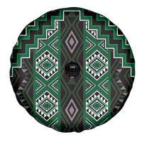 New Zealand Aotearoa Spare Tire Cover Green Poutama With Taniko Pattern LT05