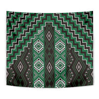 New Zealand Aotearoa Tapestry Green Poutama With Taniko Pattern LT05 - Polynesian Pride