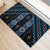 New Zealand Aotearoa Rubber Doormat Blue Poutama With Taniko Pattern LT05