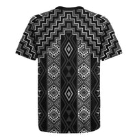 New Zealand Aotearoa Rugby Jersey Black Poutama With Taniko Pattern LT05 - Polynesian Pride
