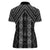 New Zealand Aotearoa Women Polo Shirt Black Poutama With Taniko Pattern LT05