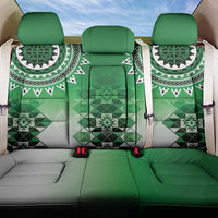 New Zealand Back Car Seat Cover Poutama Mix Green Taniko Inspired Art LT05