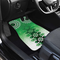 New Zealand Car Mats Poutama Mix Green Taniko Inspired Art LT05