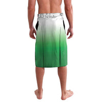 New Zealand Lavalava Poutama Mix Green Taniko Inspired Art LT05