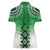 New Zealand Women Polo Shirt Poutama Mix Green Taniko Inspired Art LT05