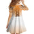 New Zealand Family Matching Off The Shoulder Long Sleeve Dress and Hawaiian Shirt Poutama Mix Orange Taniko Inspired Art LT05