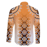 New Zealand Family Matching Short Sleeve Bodycon Dress and Hawaiian Shirt Poutama Mix Orange Taniko Inspired Art LT05 - Polynesian Pride