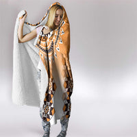 New Zealand Hooded Blanket Poutama Mix Orange Taniko Inspired Art LT05