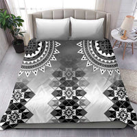 New Zealand Bedding Set Poutama Mix Gray Taniko Inspired Art LT05