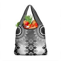New Zealand Grocery Bag Poutama Mix Gray Taniko Inspired Art
