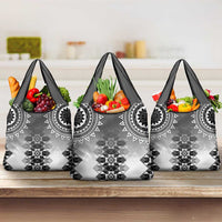 New Zealand Grocery Bag Poutama Mix Gray Taniko Inspired Art