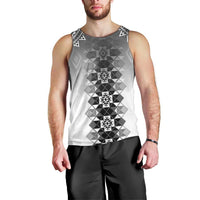New Zealand Men Tank Top Poutama Mix Gray Taniko Inspired Art LT05