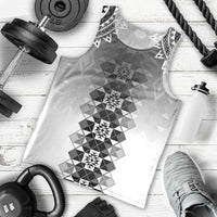 New Zealand Men Tank Top Poutama Mix Gray Taniko Inspired Art LT05