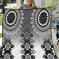 New Zealand Quilt Poutama Mix Gray Taniko Inspired Art LT05 Gray - Polynesian Pride