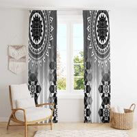 New Zealand Window Curtain Poutama Mix Gray Taniko Inspired Art LT05