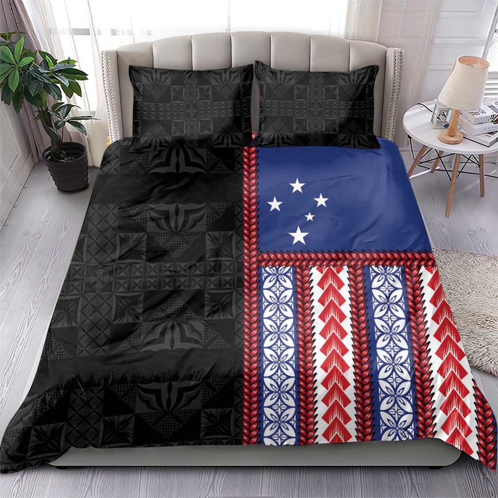 Samoa Flag Bedding Set Ula Fala With Samoan Siapo LT05 - Polynesian Pride