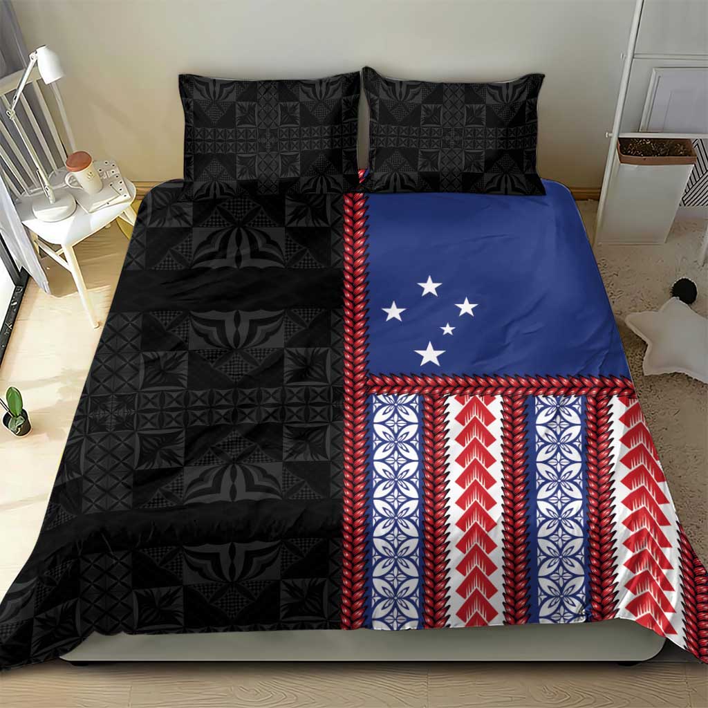 Samoa Flag Bedding Set Ula Fala With Samoan Siapo LT05 - Polynesian Pride