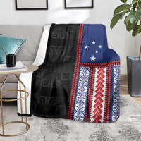 Samoa Flag Blanket Ula Fala With Samoan Siapo LT05 - Polynesian Pride