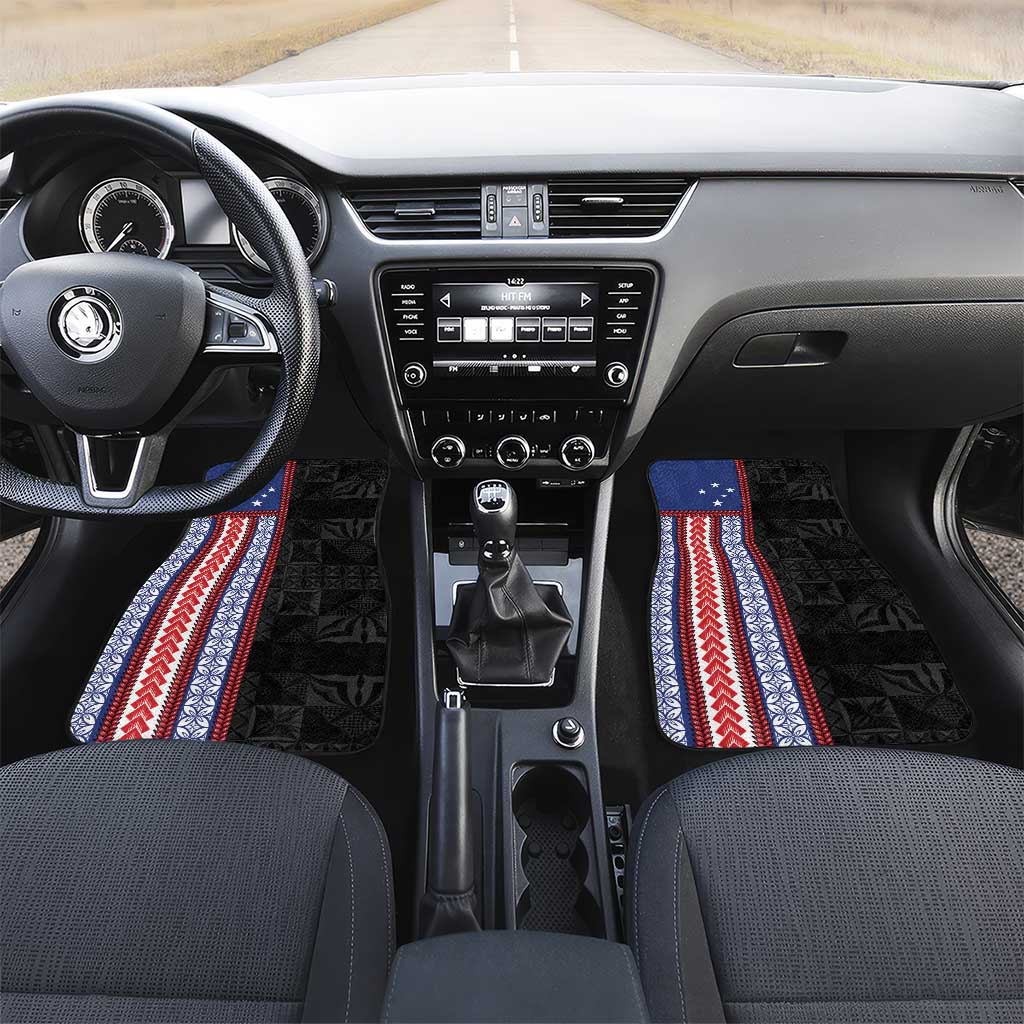 Samoa Flag Car Mats Ula Fala With Samoan Siapo - Polynesian Pride