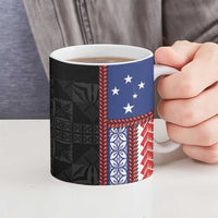 Samoa Flag Ceramic Mug Ula Fala With Samoan Siapo - Polynesian Pride