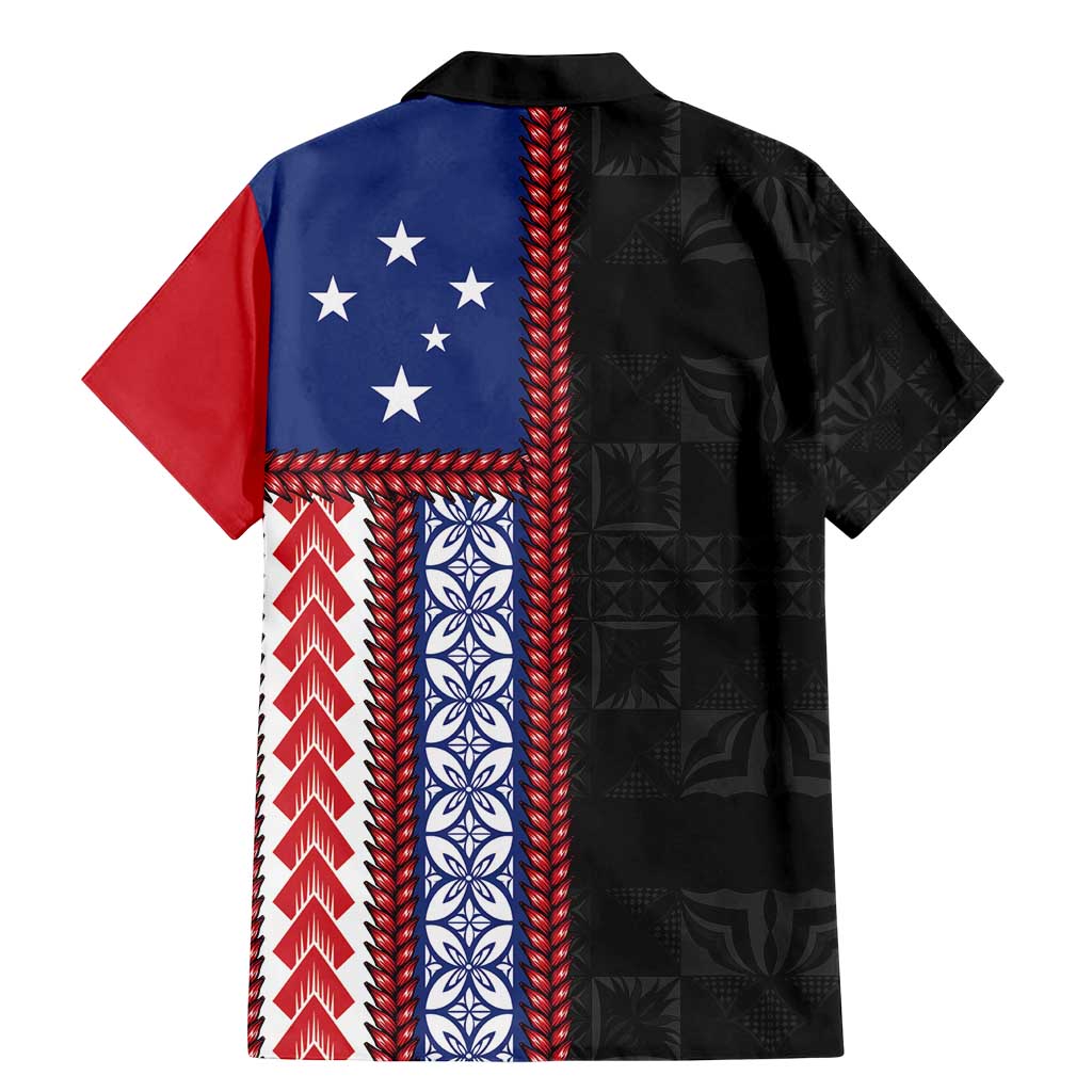 Samoa Flag Family Matching Mermaid Dress and Hawaiian Shirt Ula Fala With Samoan Siapo - Polynesian Pride