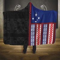 Samoa Flag Hooded Blanket Ula Fala With Samoan Siapo - Polynesian Pride