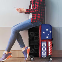 Samoa Flag Luggage Cover Ula Fala With Samoan Siapo LT05 - Polynesian Pride