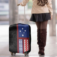 Samoa Flag Luggage Cover Ula Fala With Samoan Siapo LT05 - Polynesian Pride