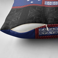 Samoa Flag Pillow Cover Ula Fala With Samoan Siapo LT05 - Polynesian Pride