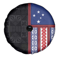 Samoa Flag Spare Tire Cover Ula Fala With Samoan Siapo LT05 - Polynesian Pride