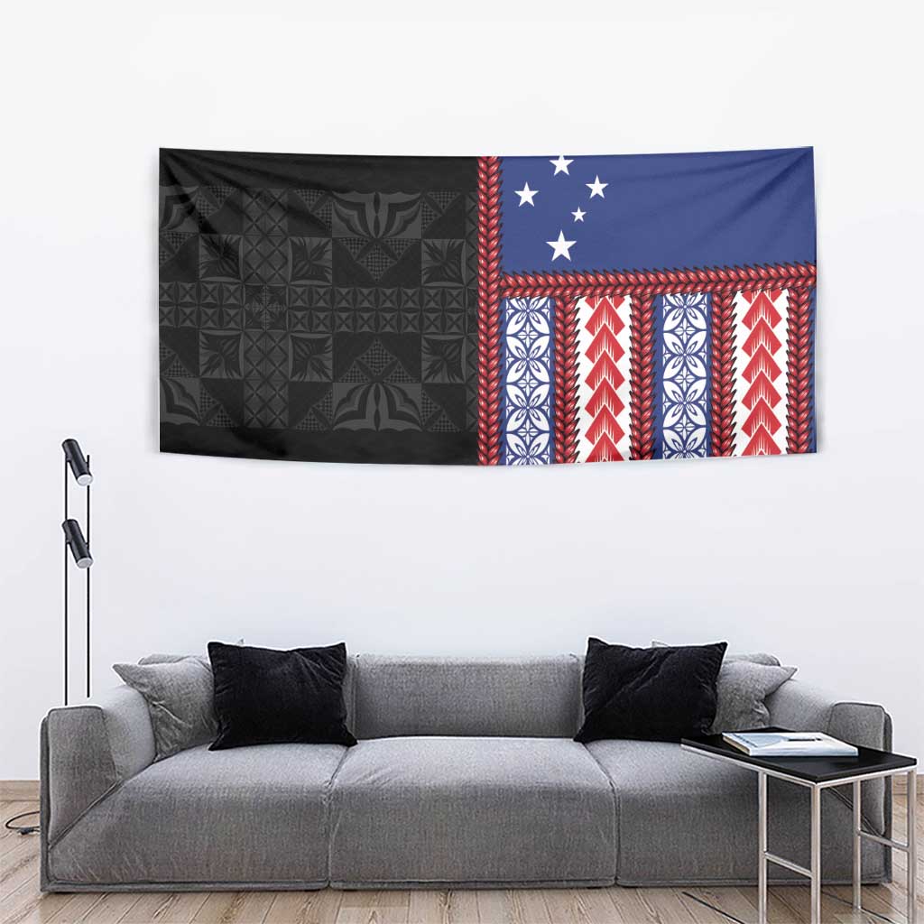 Samoa Flag Tapestry Ula Fala With Samoan Siapo LT05 - Polynesian Pride