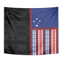 Samoa Flag Tapestry Ula Fala With Samoan Siapo LT05 - Polynesian Pride